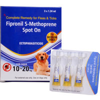 Fipronil Spot On For Dogs (10 -20 Kg Weight – 1.34 mL)